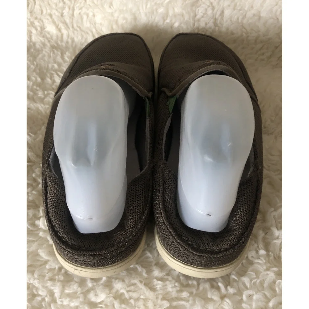 Olukai Nohea Mesh Slip On Loafers Brown Fold Down Heel Comfort Shoes Mens 9.5